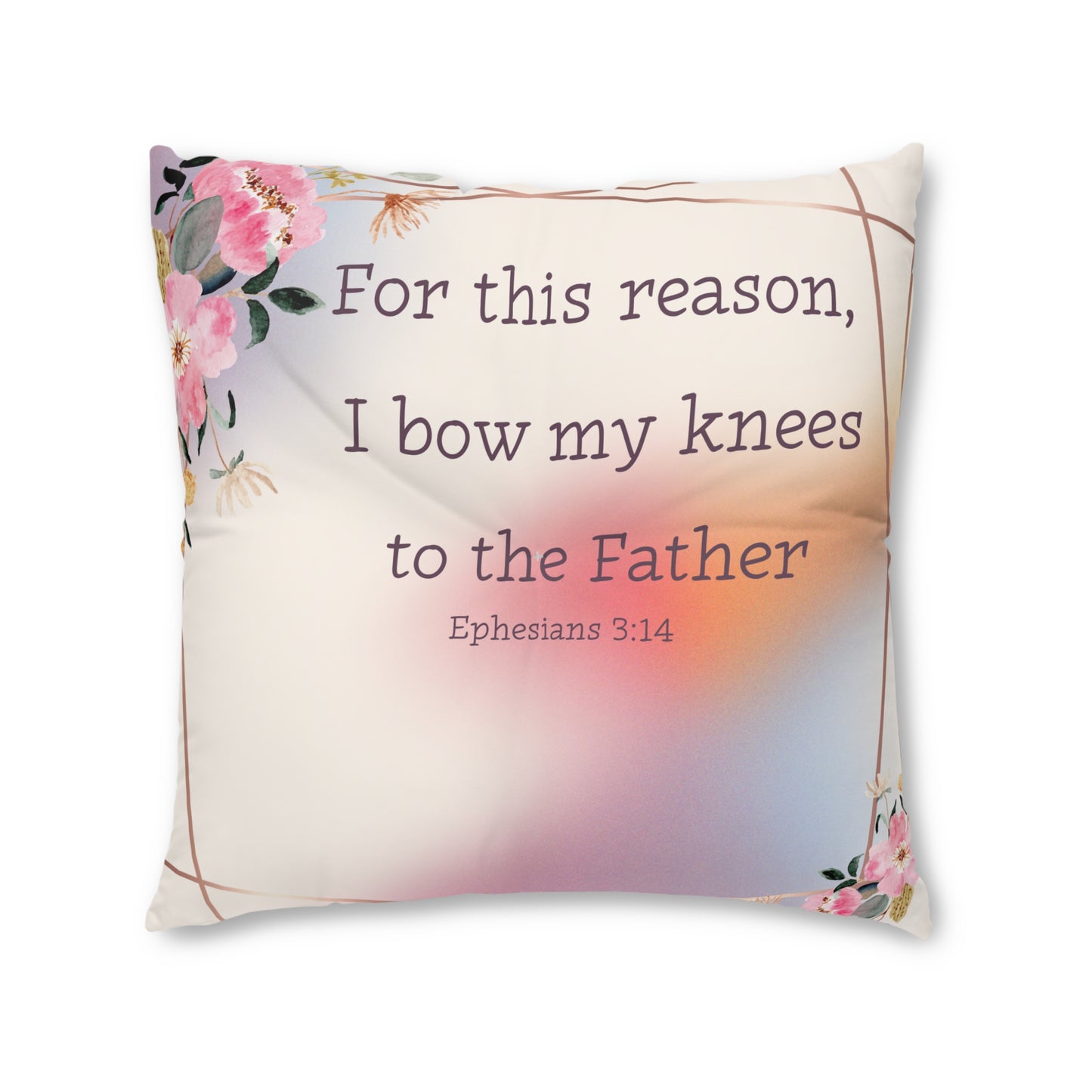 I Bow My Knees Floor Prayer Pillow