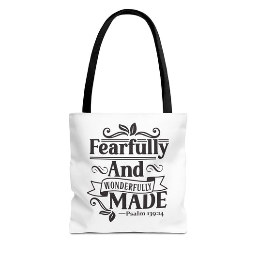 Fearfully & Wonderfully Made Tote Bag"