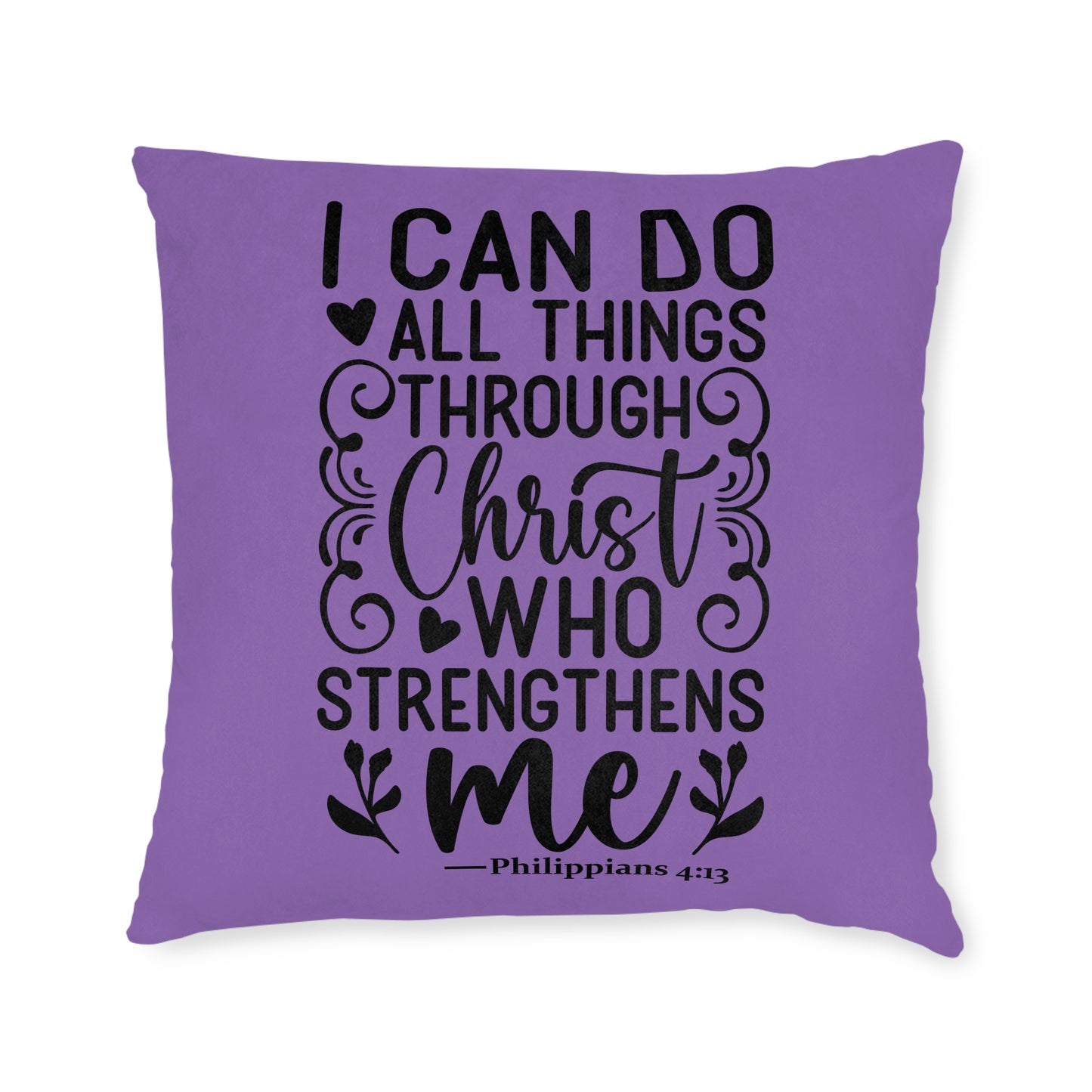 I Can Do All Things Purple Cushion