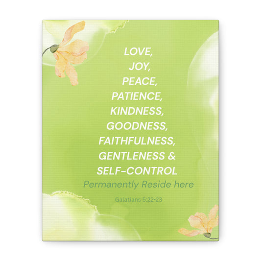 Fruit of the Spirit Reside Here Canvas