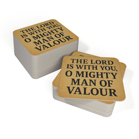 Mighty Man of Valour Coasters (50, 100 pcs)