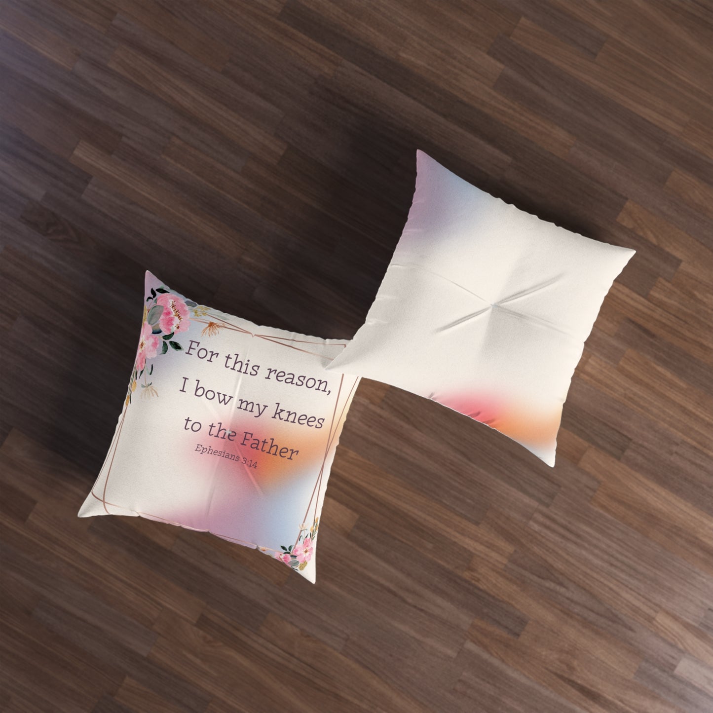 I Bow My Knees Floor Prayer Pillow