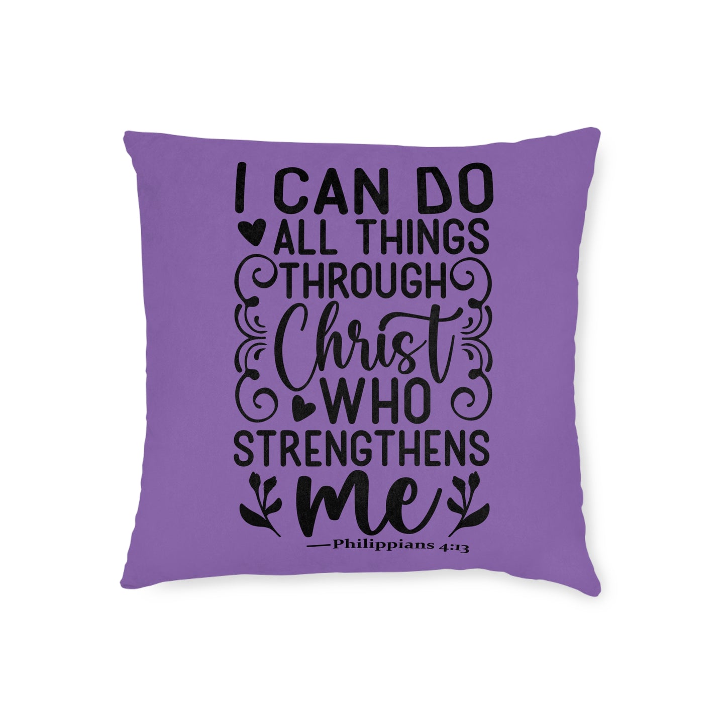 I Can Do All Things Purple Cushion