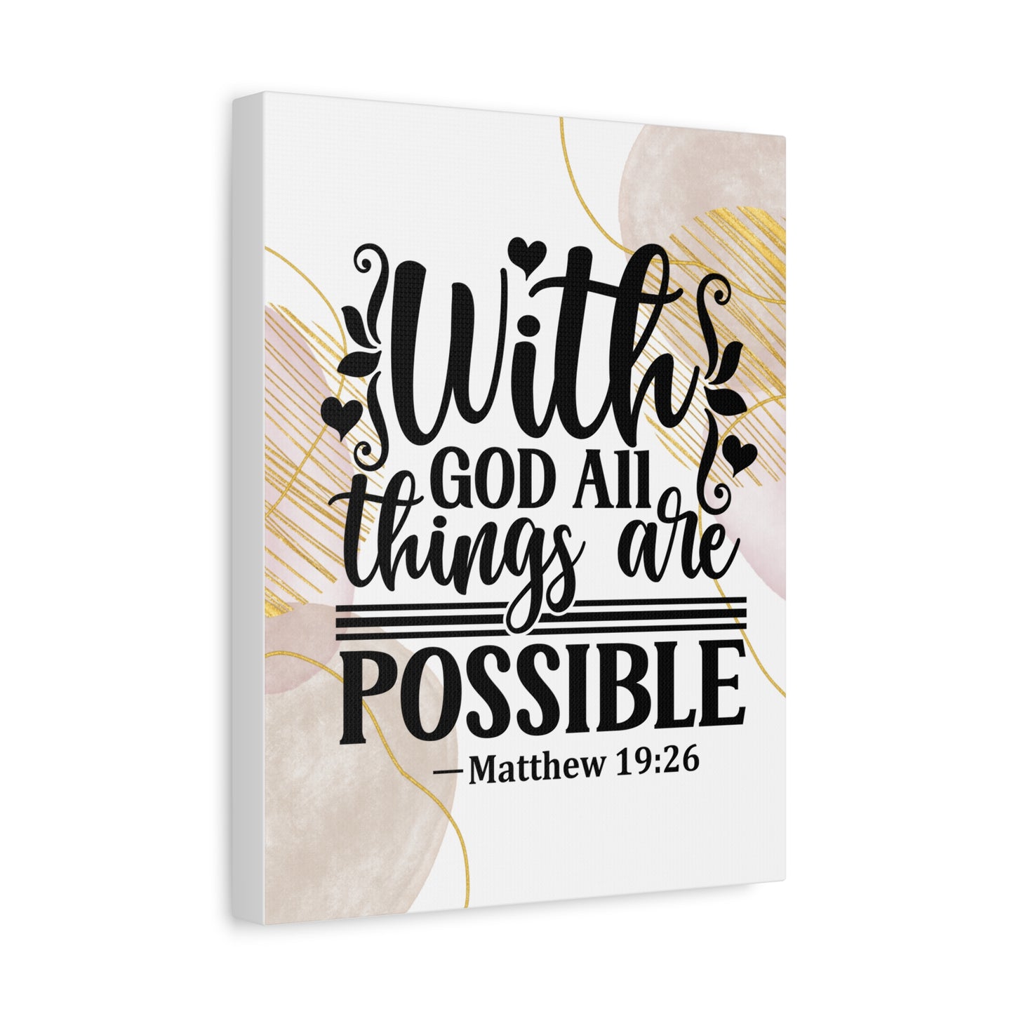 With God all things are possible Canvas