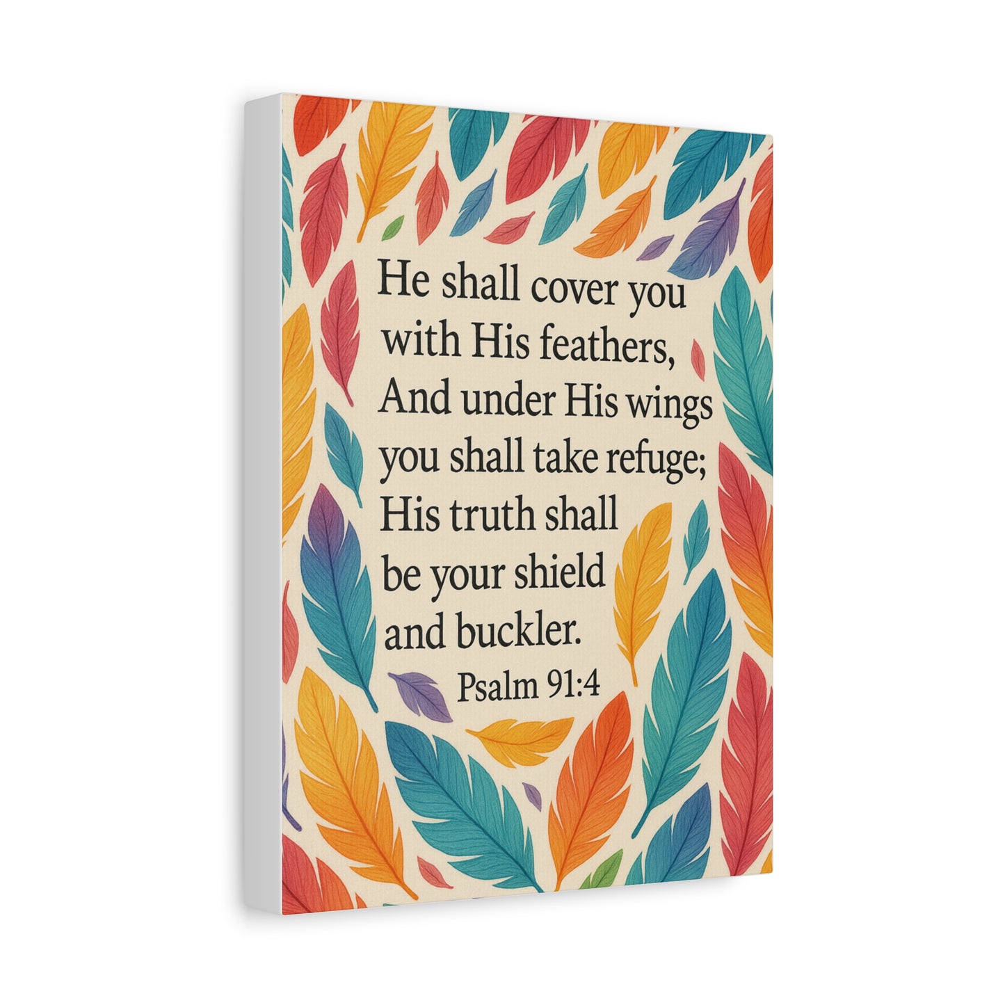 Covered with His Feathers Canvas