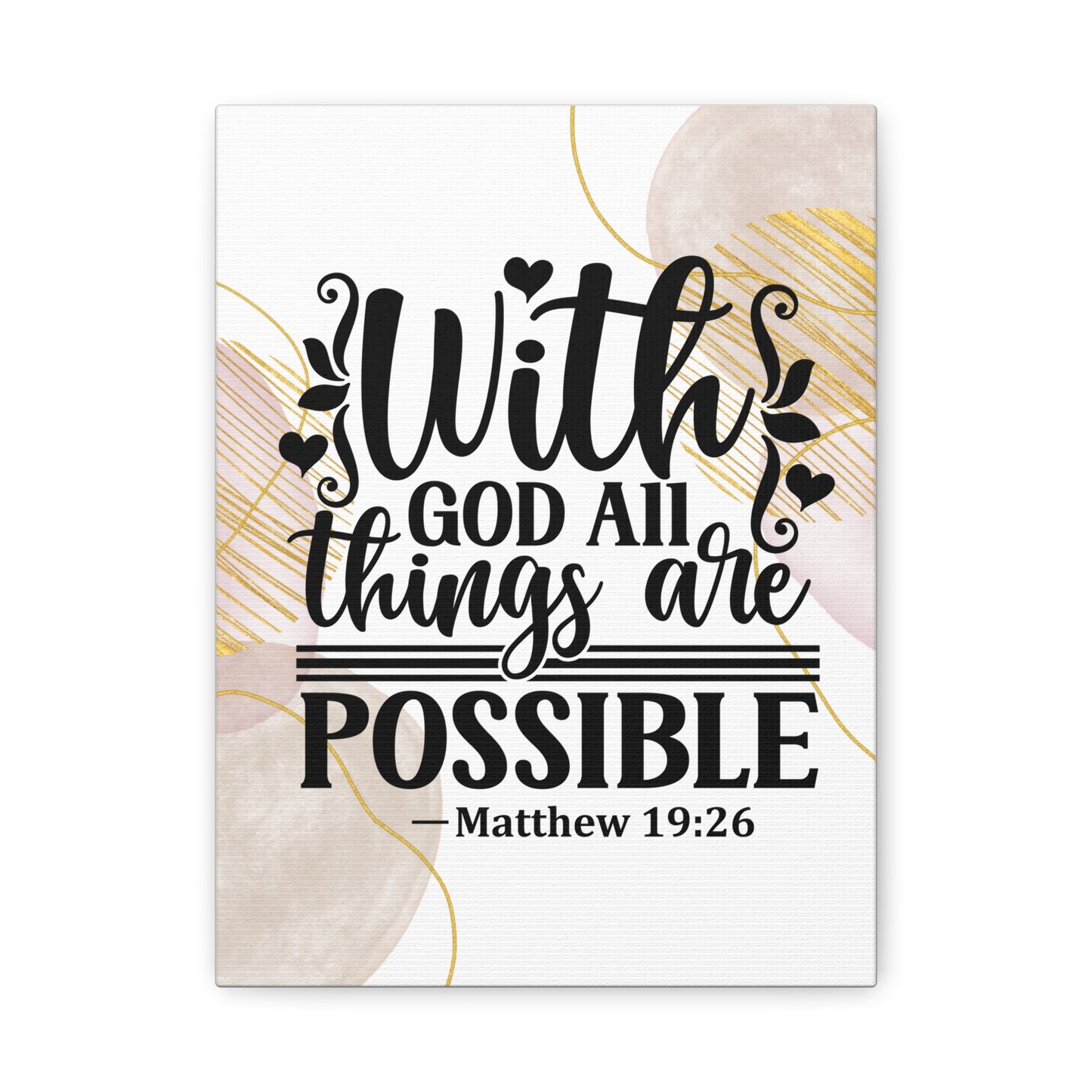 With God all things are possible Canvas
