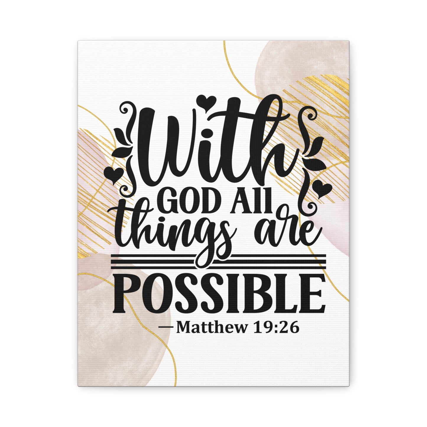 With God all things are possible Canvas