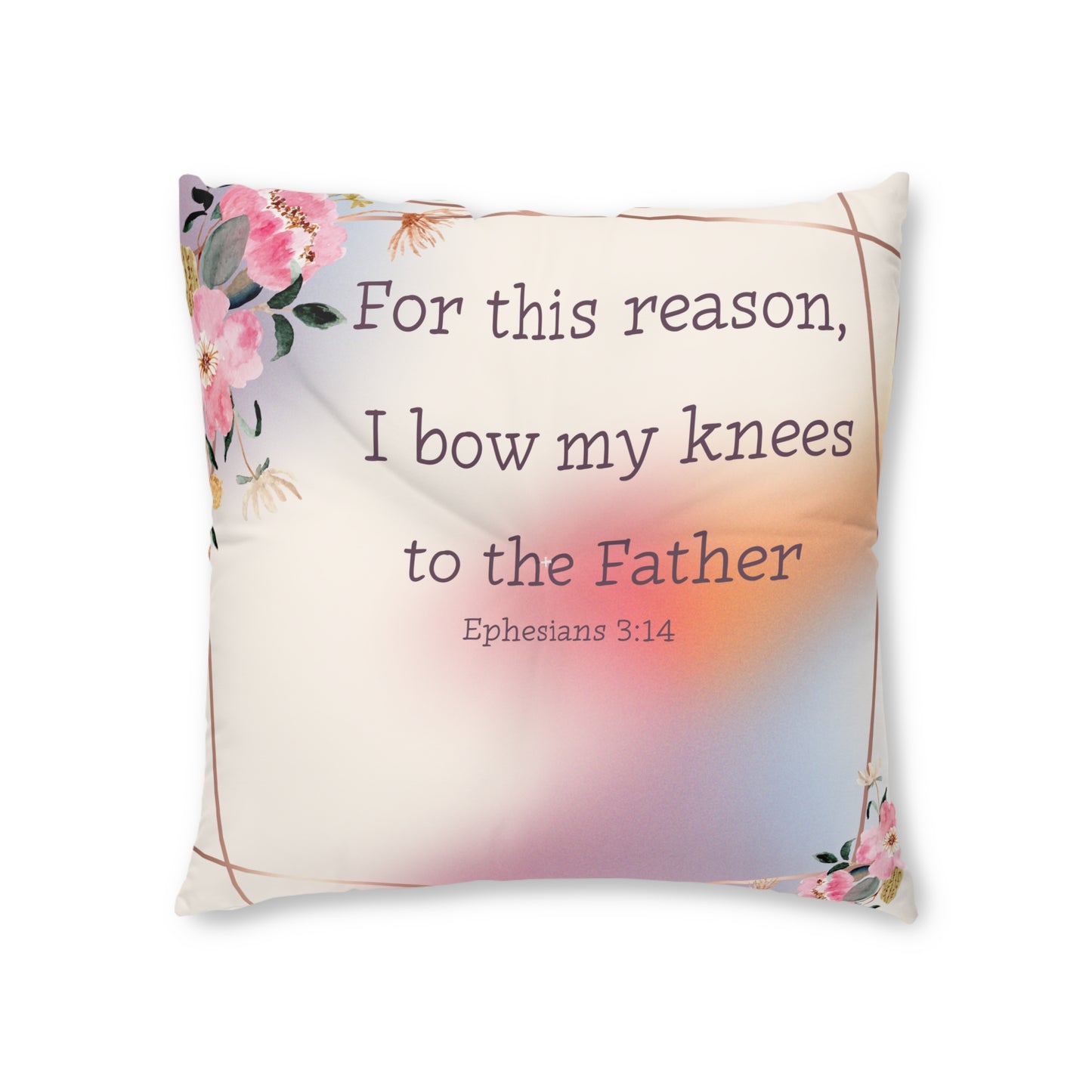 I Bow My Knees Floor Prayer Pillow