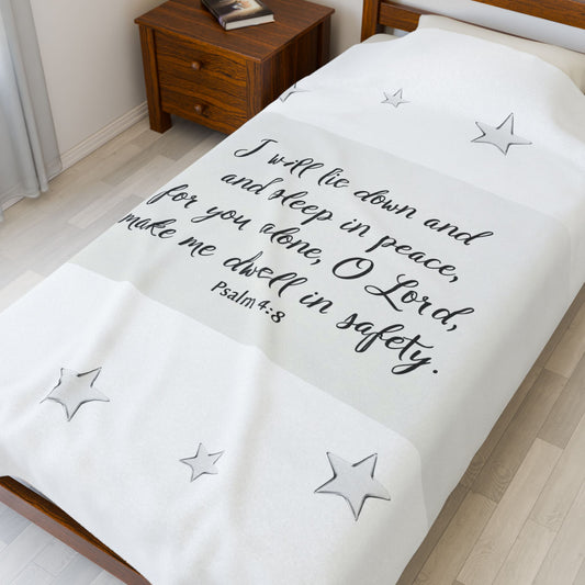 I Will Lie Down Throw Blanket