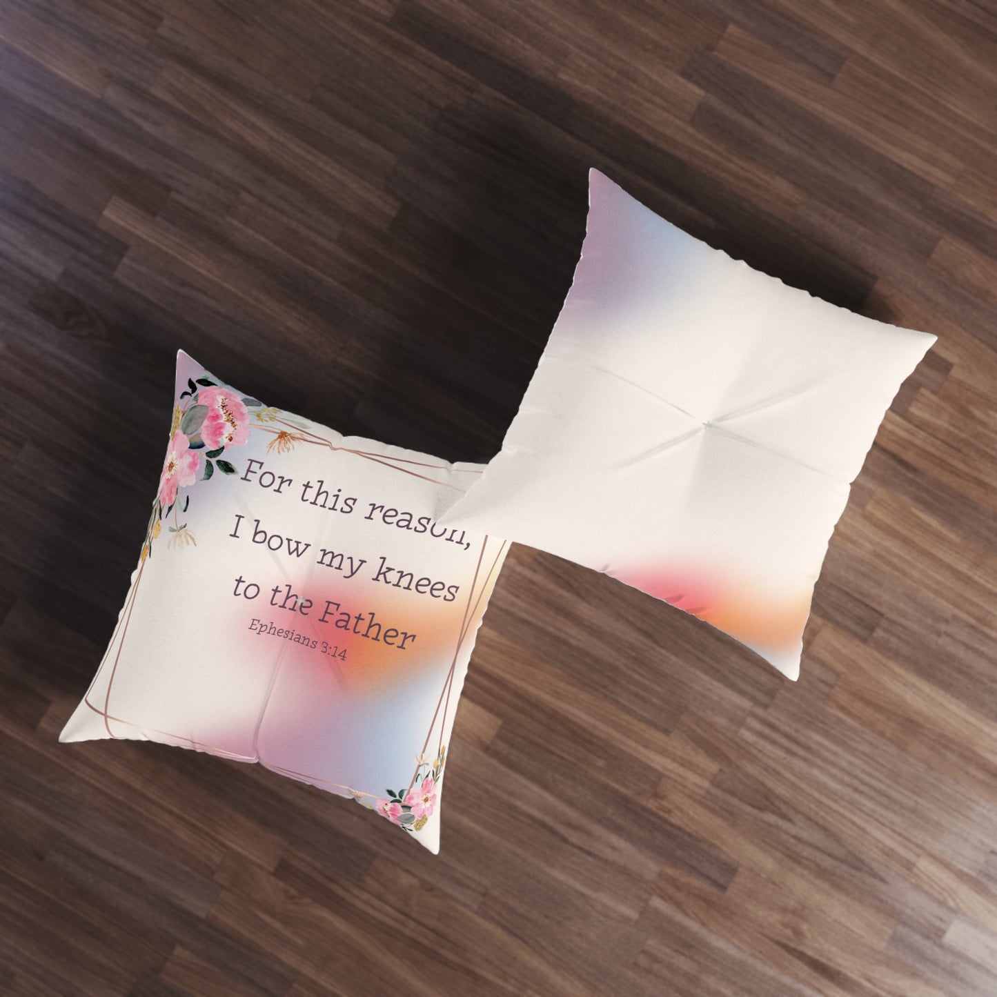 I Bow My Knees Floor Prayer Pillow