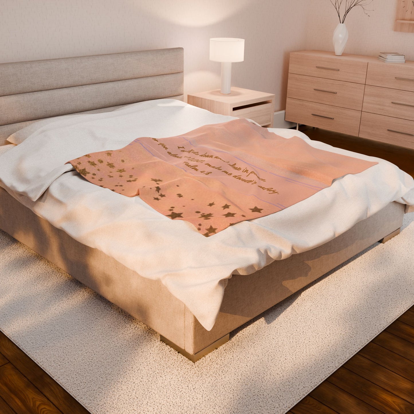 I Will Lie Down Throw Blanket