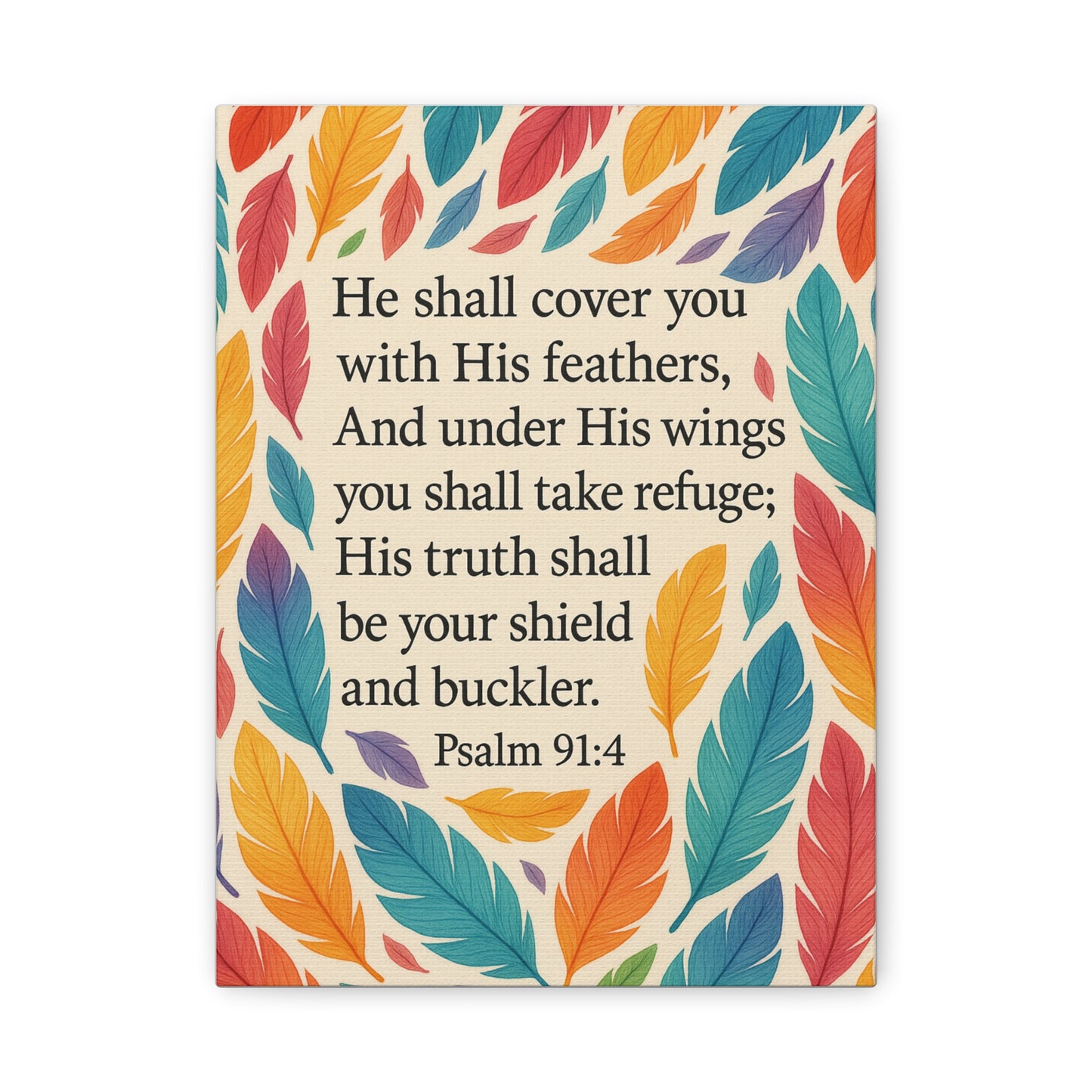 Covered with His Feathers Canvas