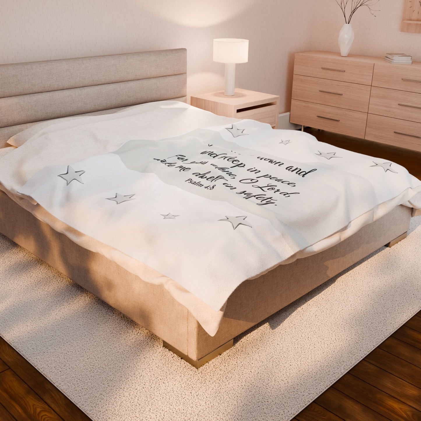 I Will Lie Down Throw Blanket