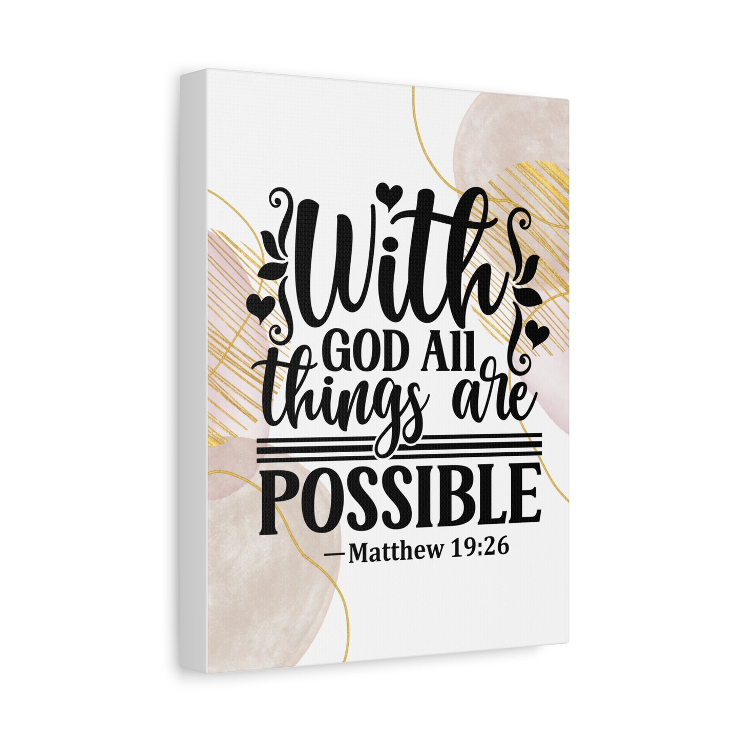 With God all things are possible Canvas