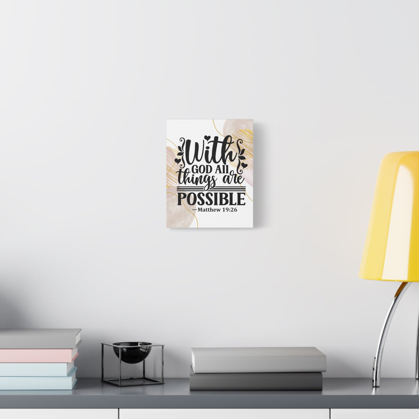 With God all things are possible Canvas