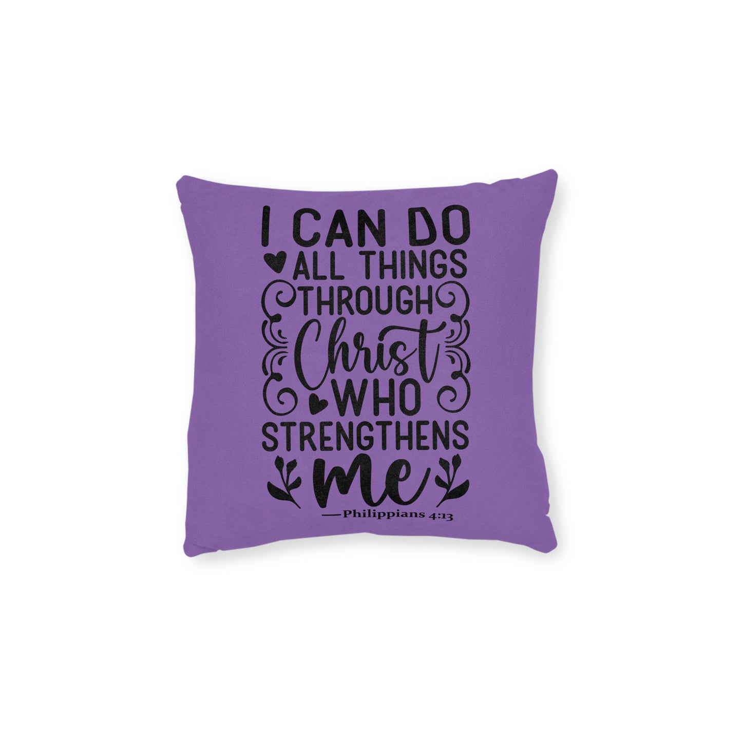 I Can Do All Things Purple Cushion