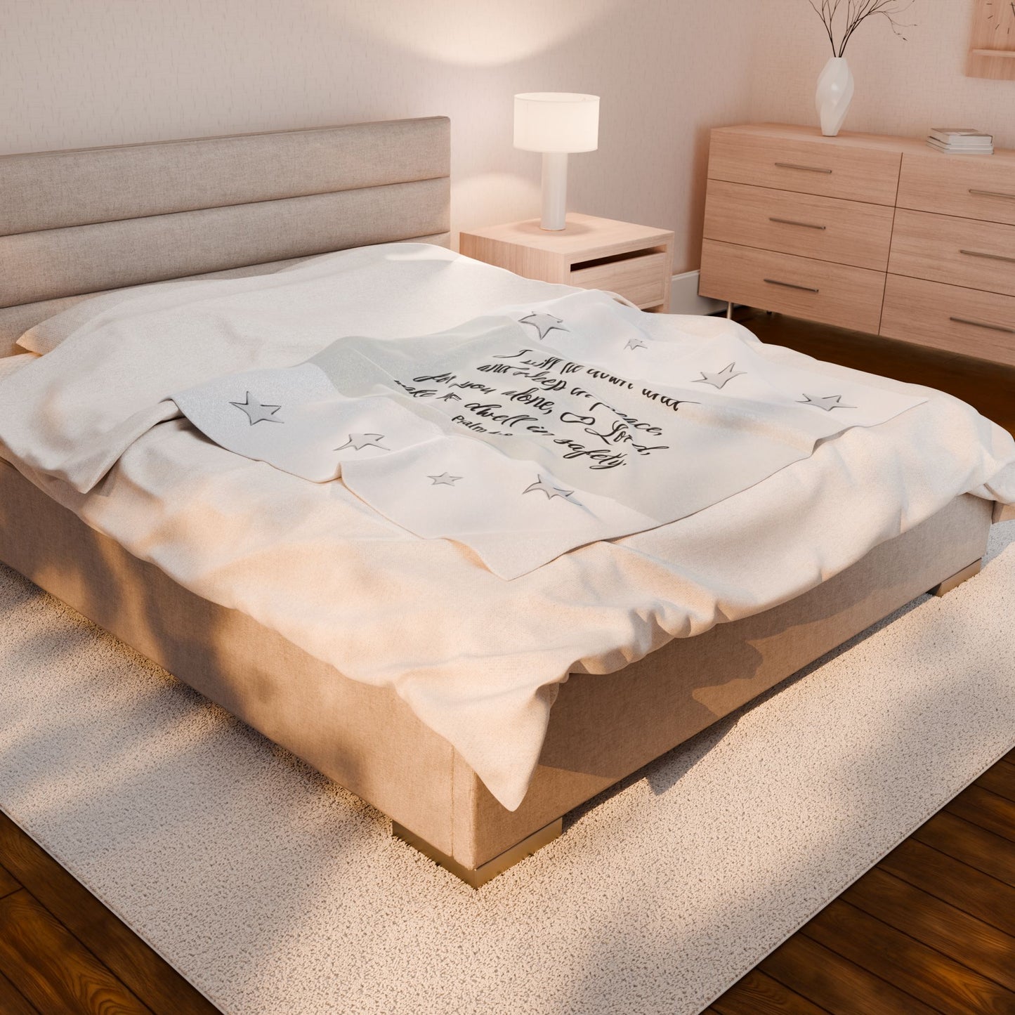 I Will Lie Down Throw Blanket