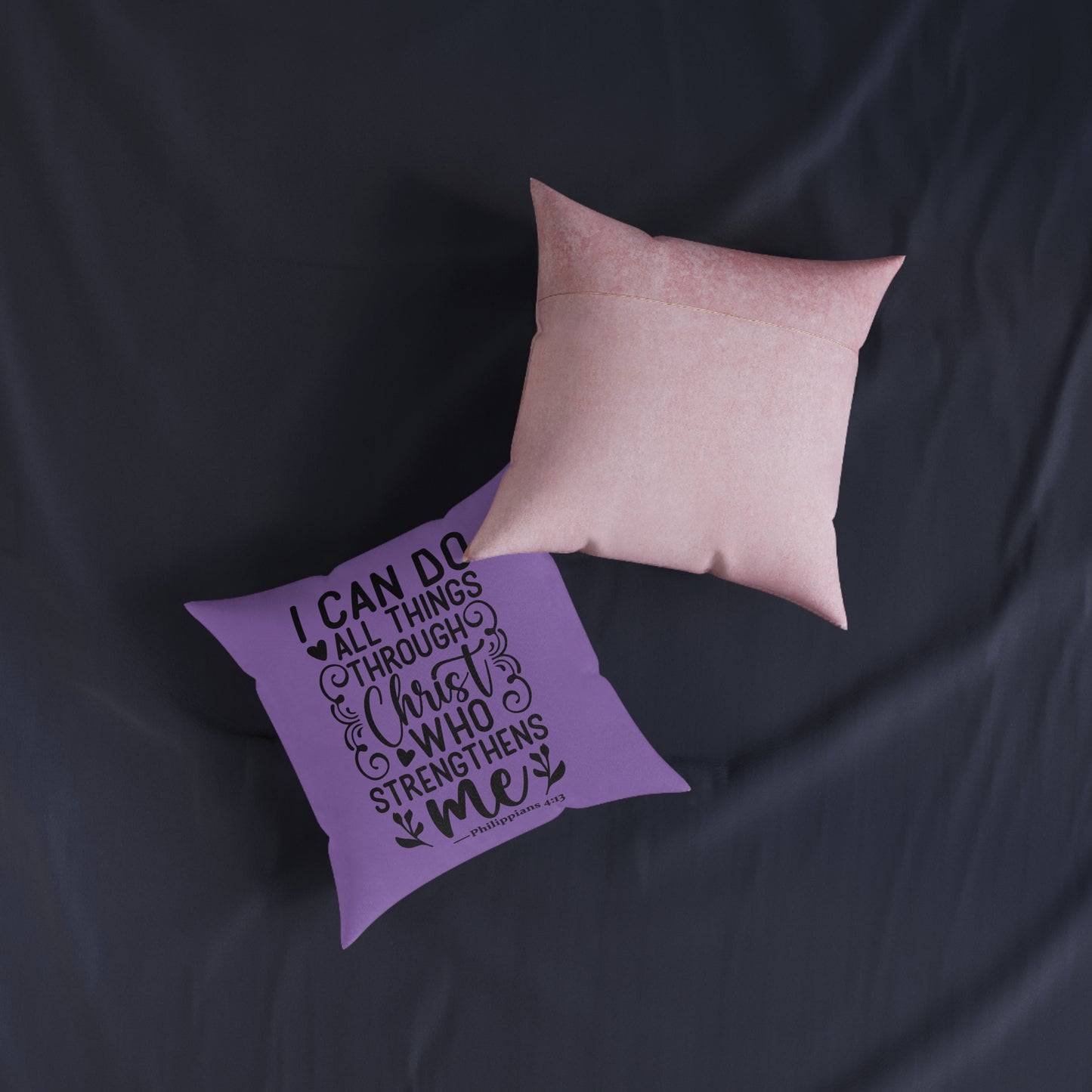 I Can Do All Things Purple Cushion