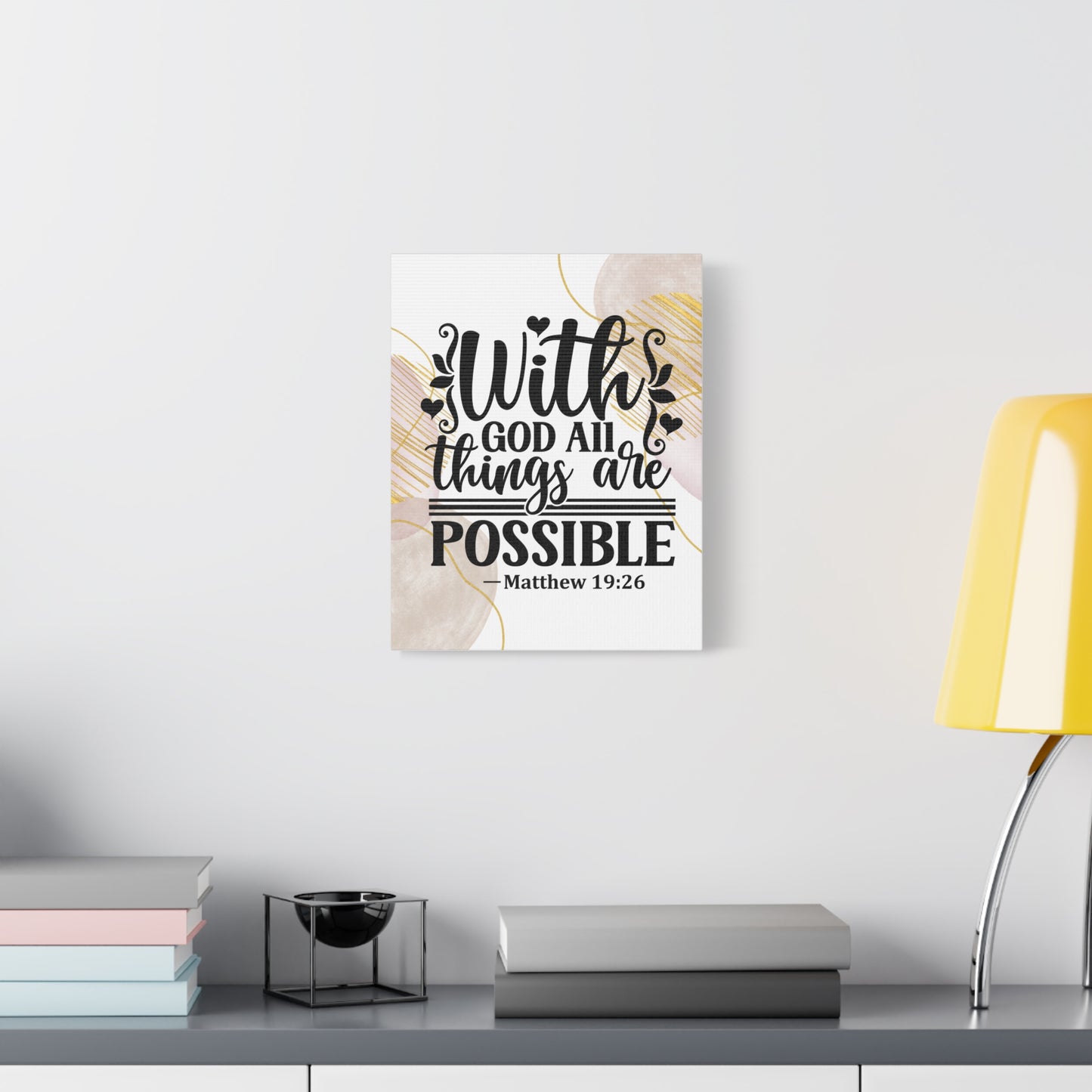 With God all things are possible Canvas