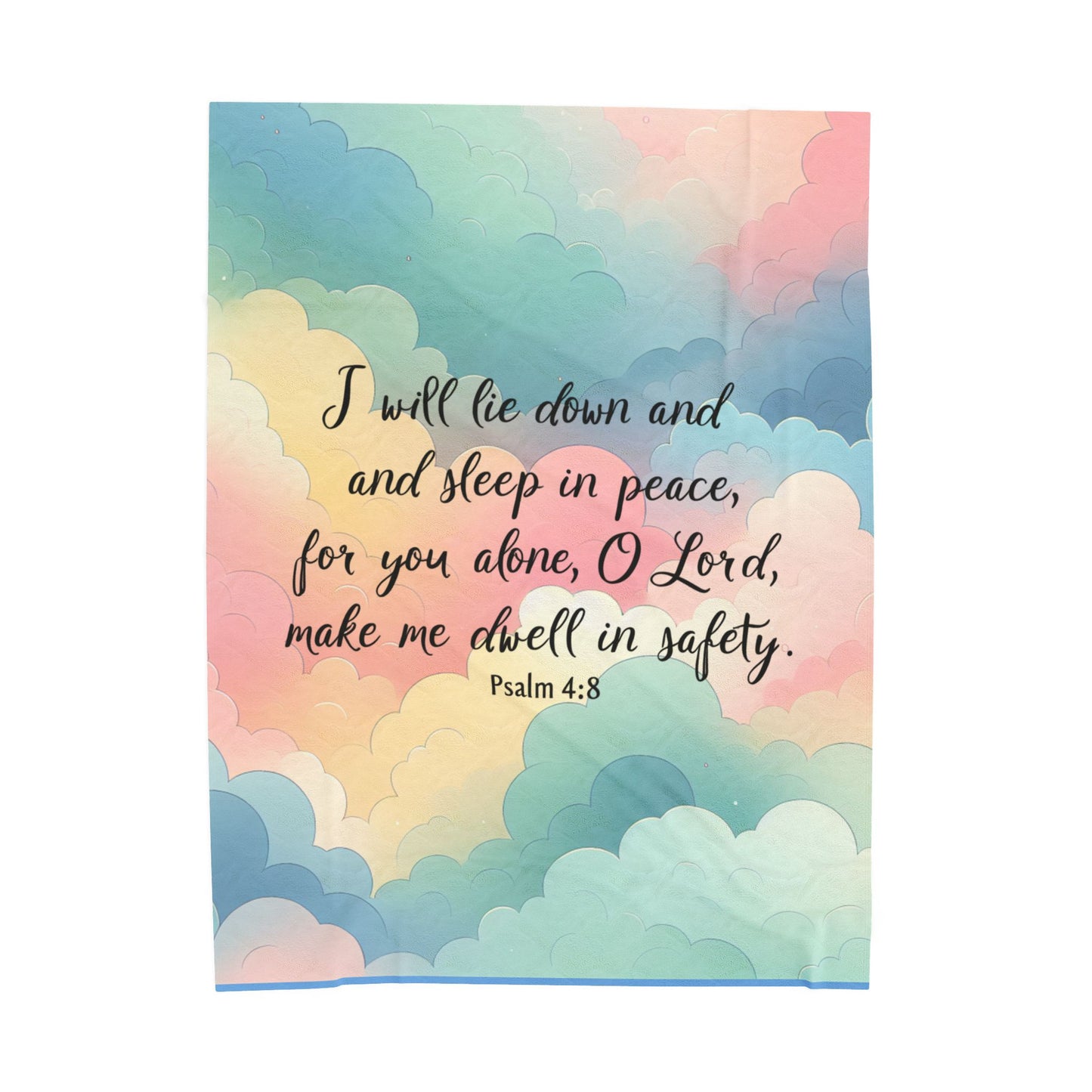 Rainbow I Will Lie Down Throw Blanket