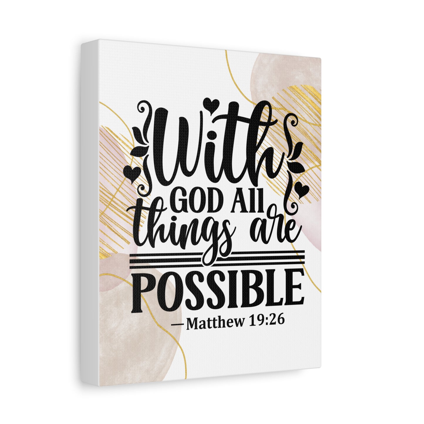 With God all things are possible Canvas
