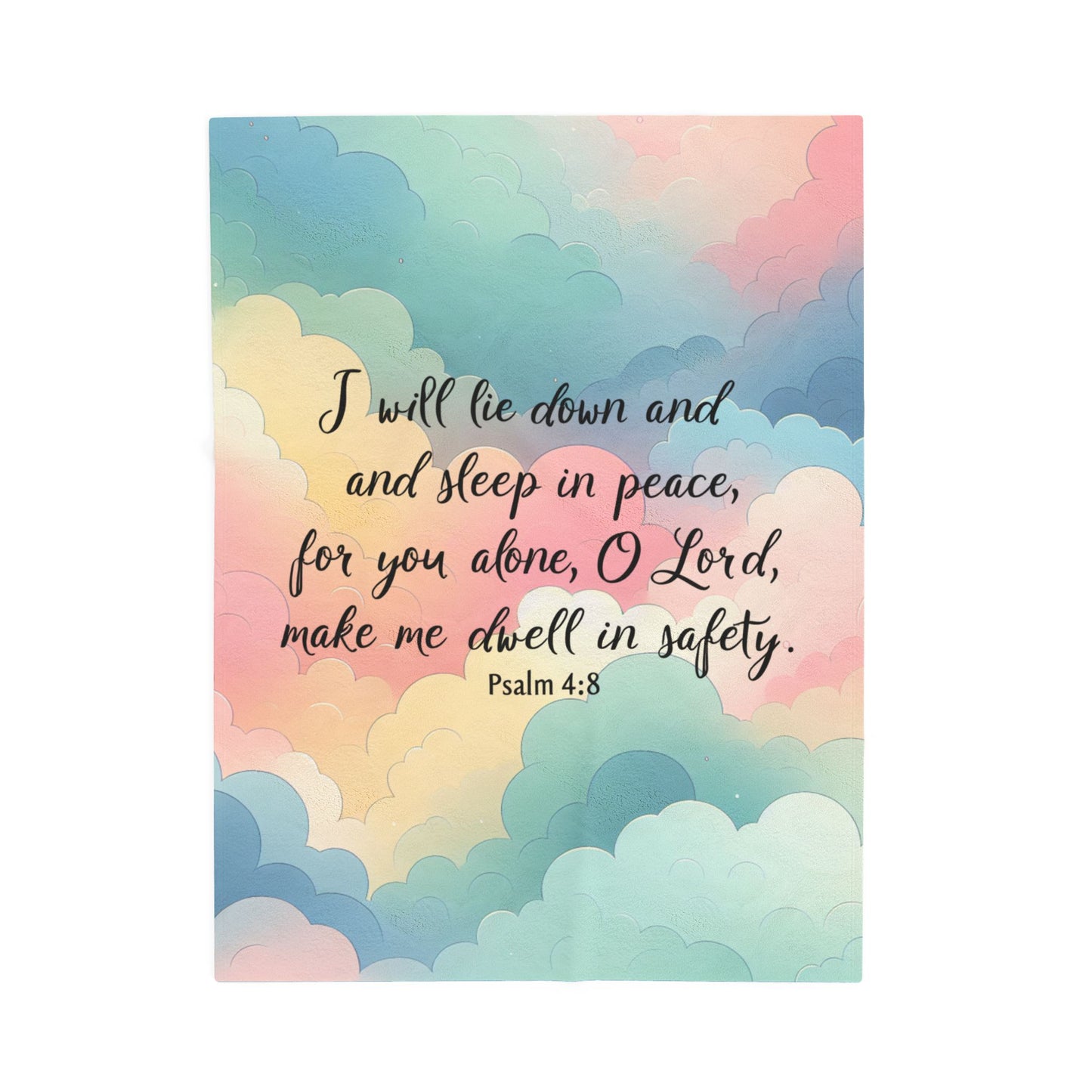 Rainbow I Will Lie Down Throw Blanket