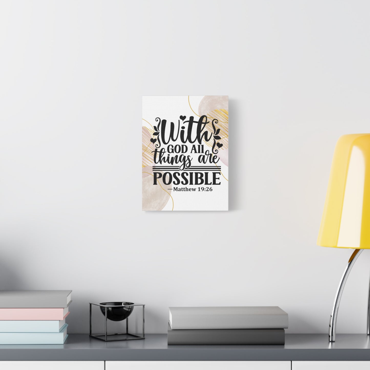 With God all things are possible Canvas