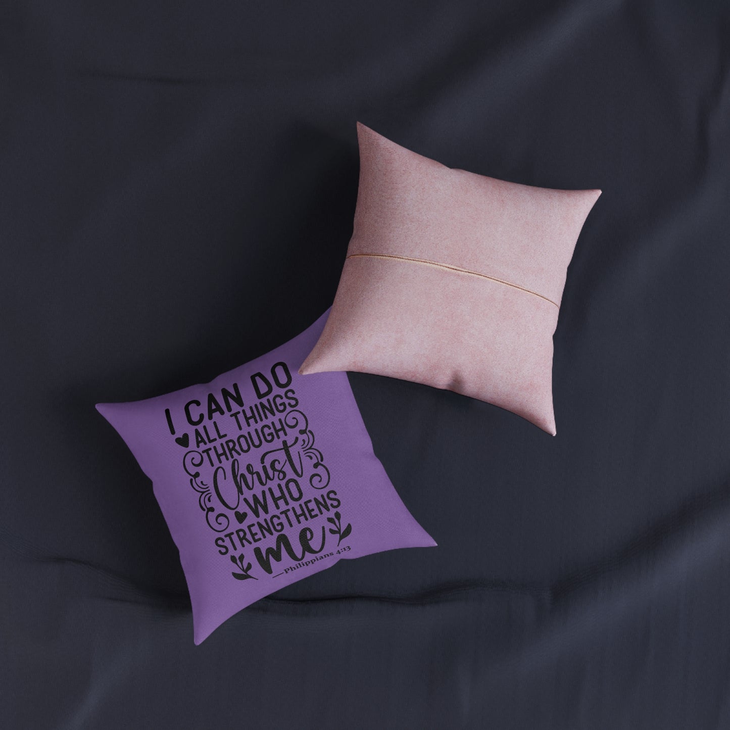 I Can Do All Things Purple Cushion