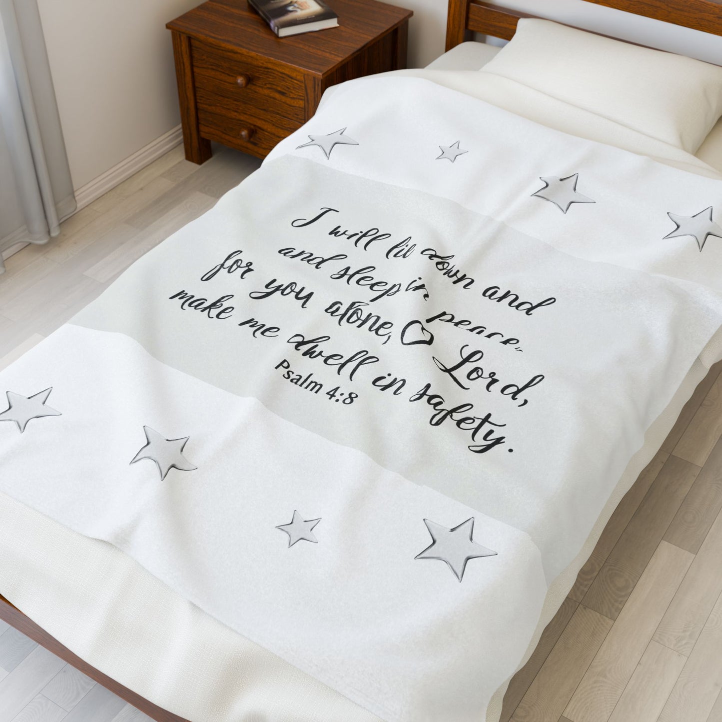 I Will Lie Down Throw Blanket